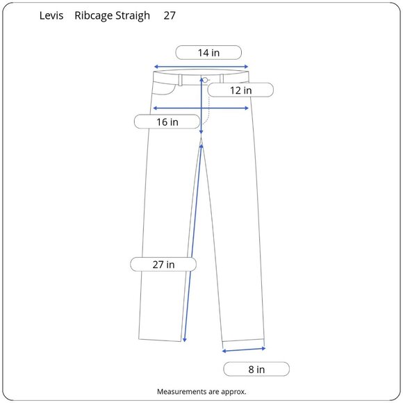 Levi’s Ribcage Straight Ankle Jeans Womens 27x27 Button Fly Denim High Rise - Picture 3 of 15